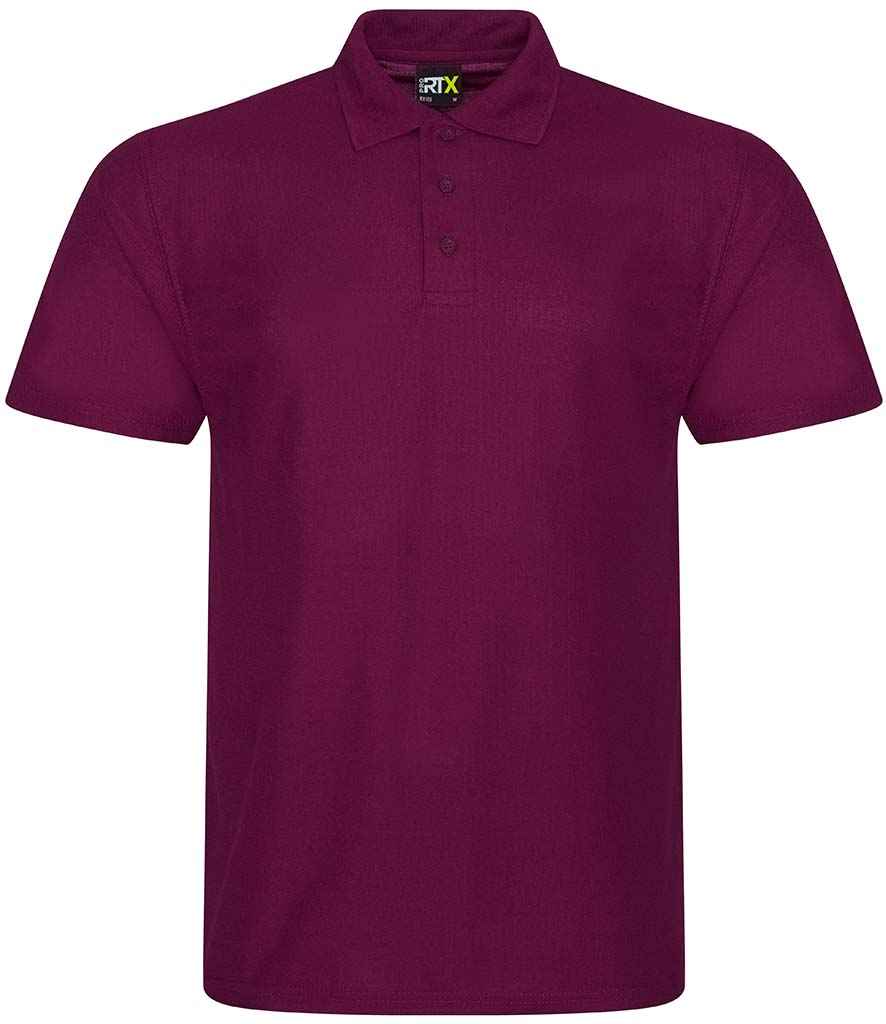 Pro RTX Pro Polyester Polo Shirt - Burgundy (RX105)