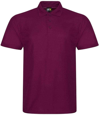 Pro RTX Pro Polyester Polo Shirt - Burgundy (RX105)