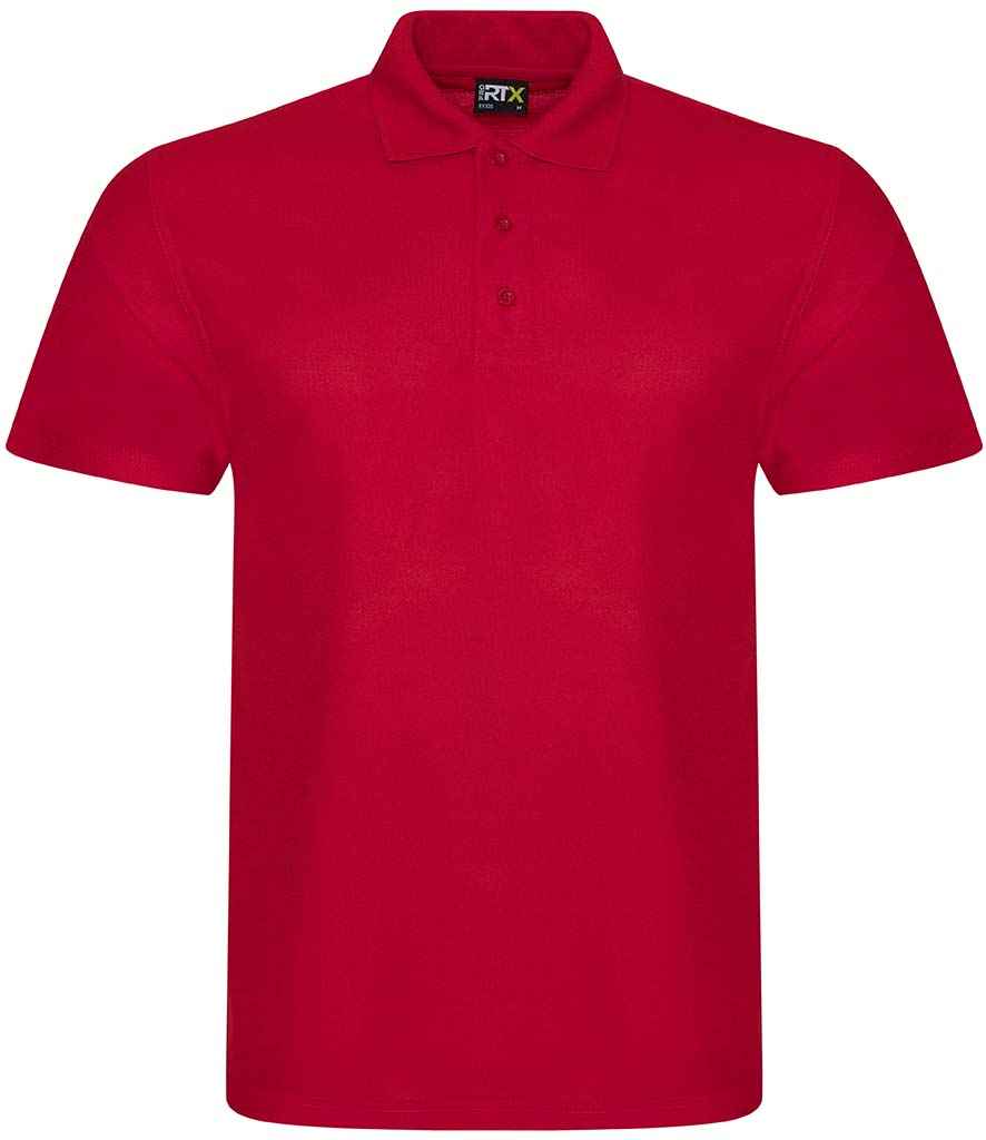Pro RTX Pro Polyester Polo Shirt - Red (RX105)