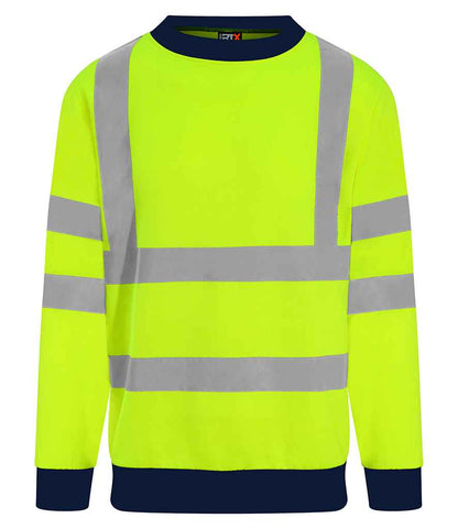 Pro RTX High Visibility Two Tone Sweatshirt - Yellow/Navy (RX730)
