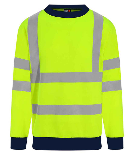 Pro RTX High Visibility Two Tone Sweatshirt - Yellow/Navy (RX730)