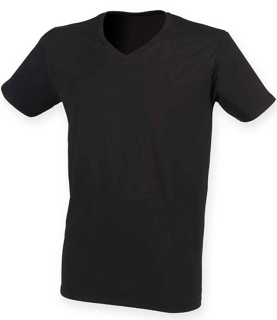 SF Clothing SF Clothing Feel Good Stretch V Neck T-Shirt - Black (SF122)
