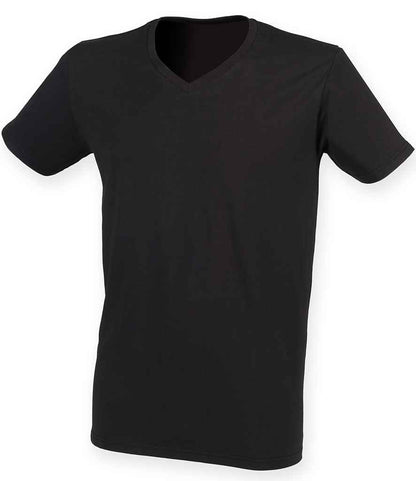 SF Clothing SF Clothing Feel Good Stretch V Neck T-Shirt - Black (SF122)