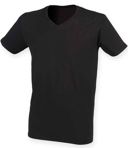 SF Clothing SF Clothing Feel Good Stretch V Neck T-Shirt - Black (SF122)