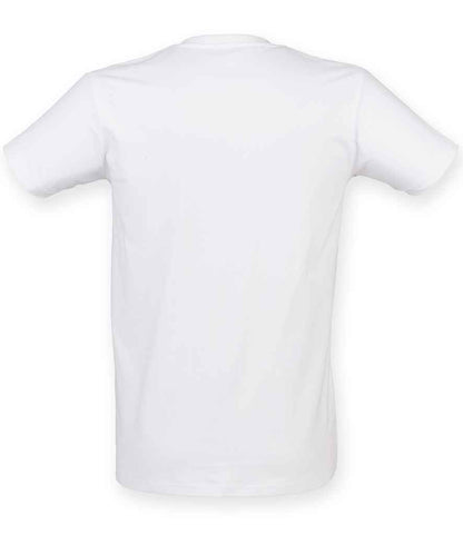 SF Clothing SF Clothing Feel Good Stretch V Neck T-Shirt - White (SF122)
