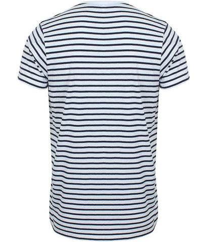 SF Clothing SF Clothing Unisex Striped T-Shirt - White/Oxford Navy (SF202)