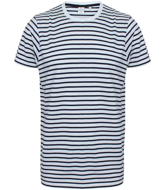 SF Clothing SF Clothing Unisex Striped T-Shirt - White/Oxford Navy (SF202)