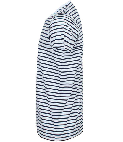 SF Clothing SF Clothing Unisex Striped T-Shirt - White/Oxford Navy (SF202)
