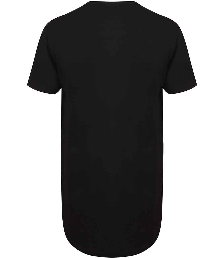 SF Clothing SF Clothing Longline Dipped Hem T-Shirt - Black (SF258)