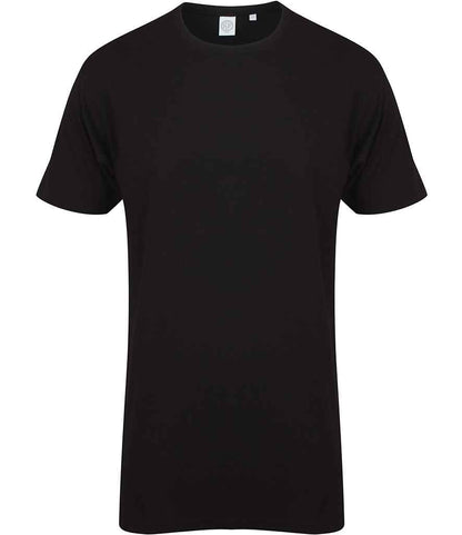 SF Clothing SF Clothing Longline Dipped Hem T-Shirt - Black (SF258)