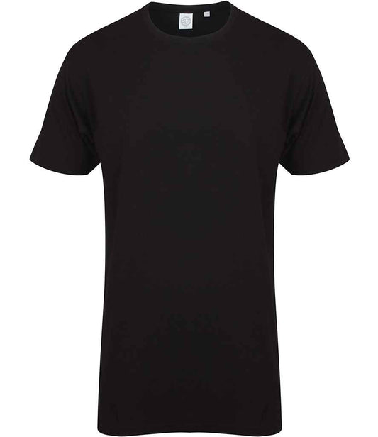 SF Clothing SF Clothing Longline Dipped Hem T-Shirt - Black (SF258)