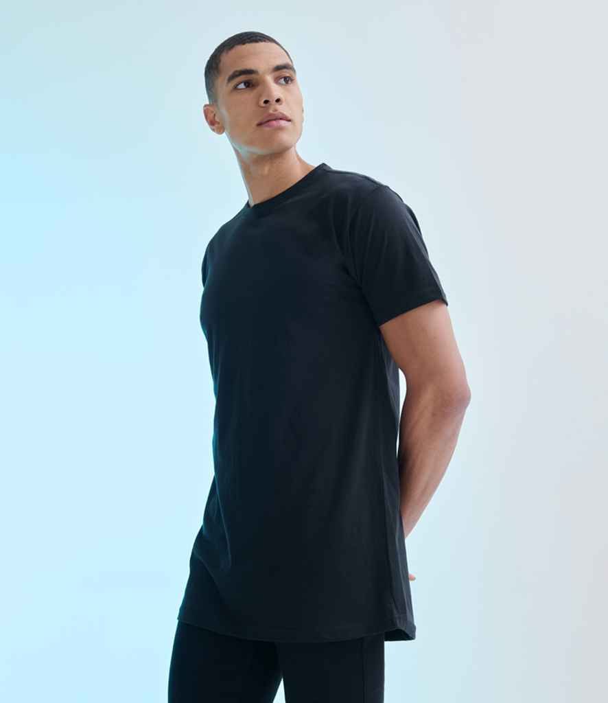 SF Clothing SF Clothing Longline Dipped Hem T-Shirt - Black (SF258)