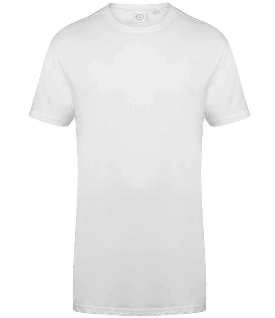 SF Clothing SF Clothing Longline Dipped Hem T-Shirt - White (SF258)