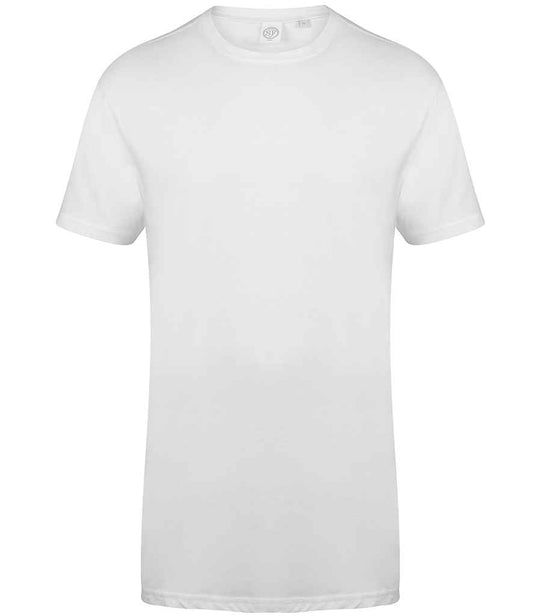 SF Clothing SF Clothing Longline Dipped Hem T-Shirt - White (SF258)