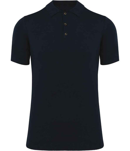 Spasso Spasso Knitted Polo Shirt - Navy (SP203)