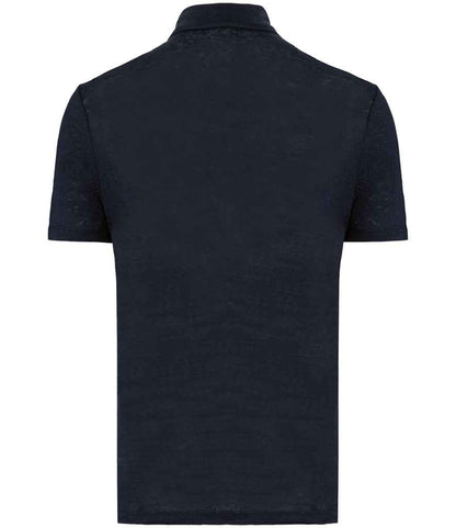 Spasso Spasso Knitted Linen Polo Shirt - Navy (SP217)