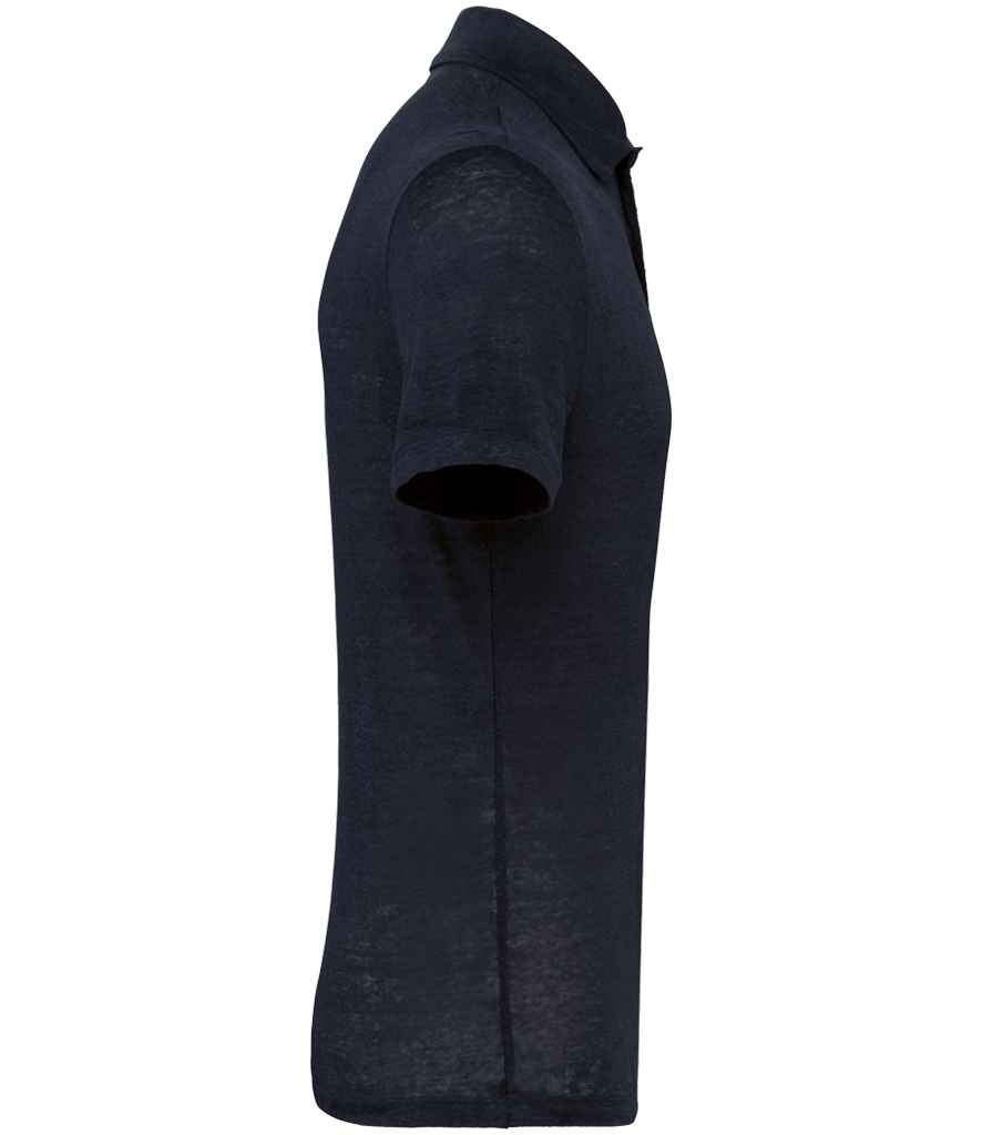 Spasso Spasso Knitted Linen Polo Shirt - Navy (SP217)