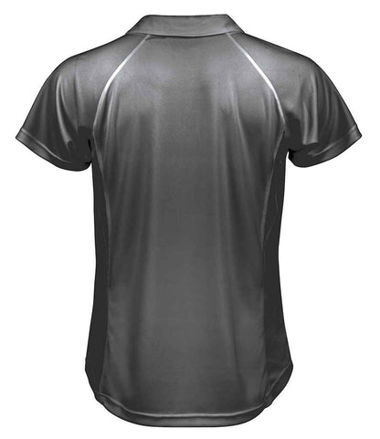 Spiro Ladies Team Spirit Polo Shirt - Grey/Lime Green (SR177F)