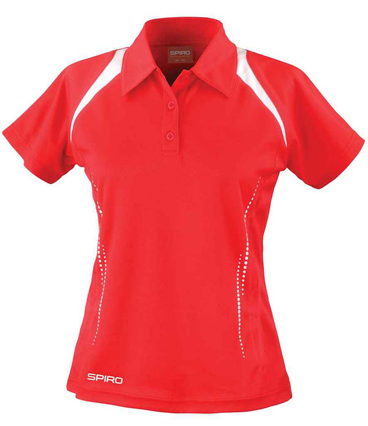 Spiro Ladies Team Spirit Polo Shirt - Red/White (SR177F)