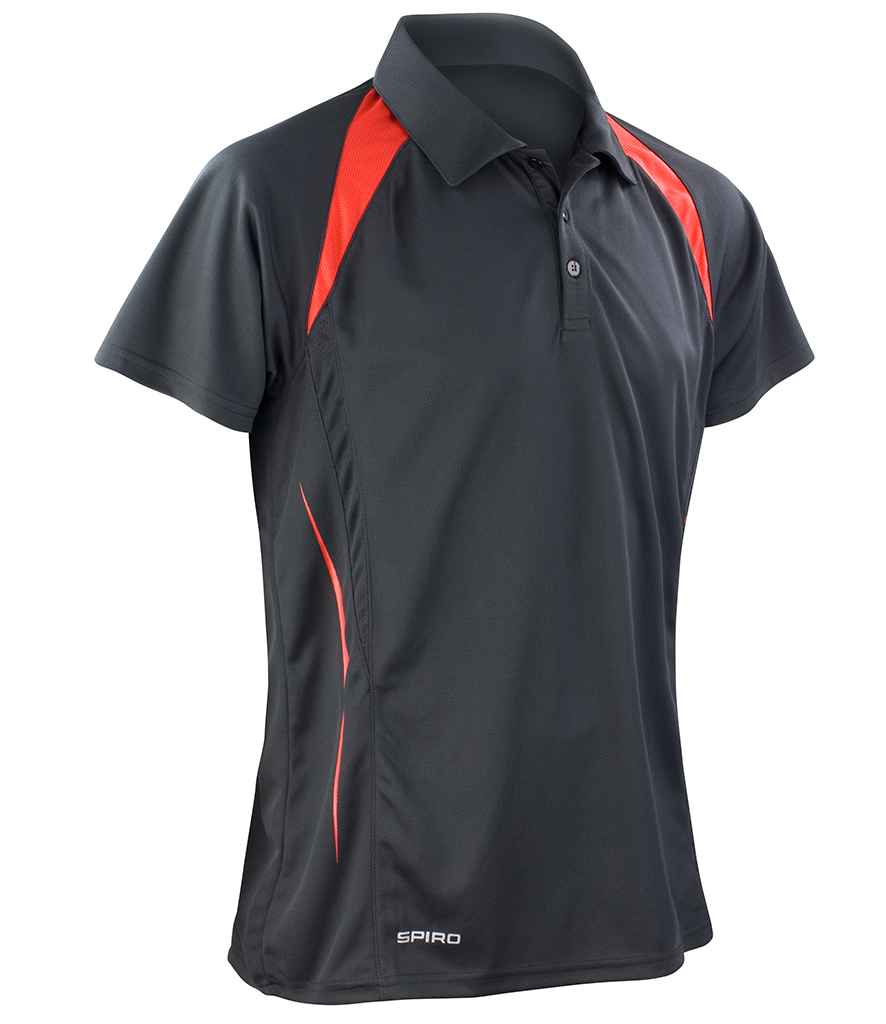 Spiro Team Spirit Polo Shirt - Black/Red (SR177M)