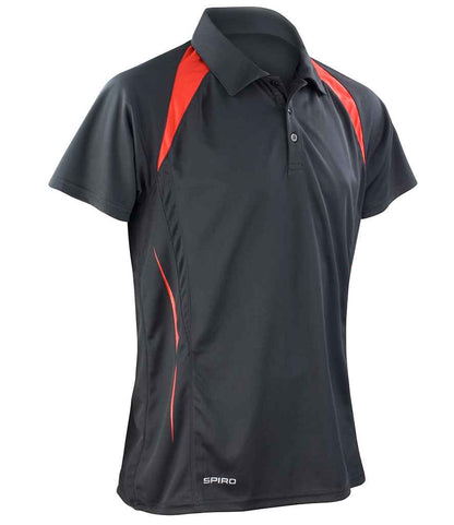 Spiro Team Spirit Polo Shirt - Black/Red (SR177M)