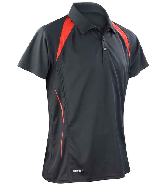 Spiro Team Spirit Polo Shirt - Black/Red (SR177M)