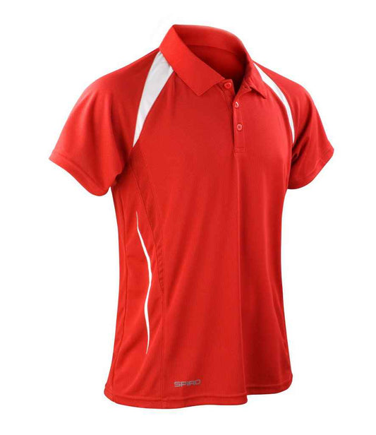 Spiro Team Spirit Polo Shirt - Red/White (SR177M)