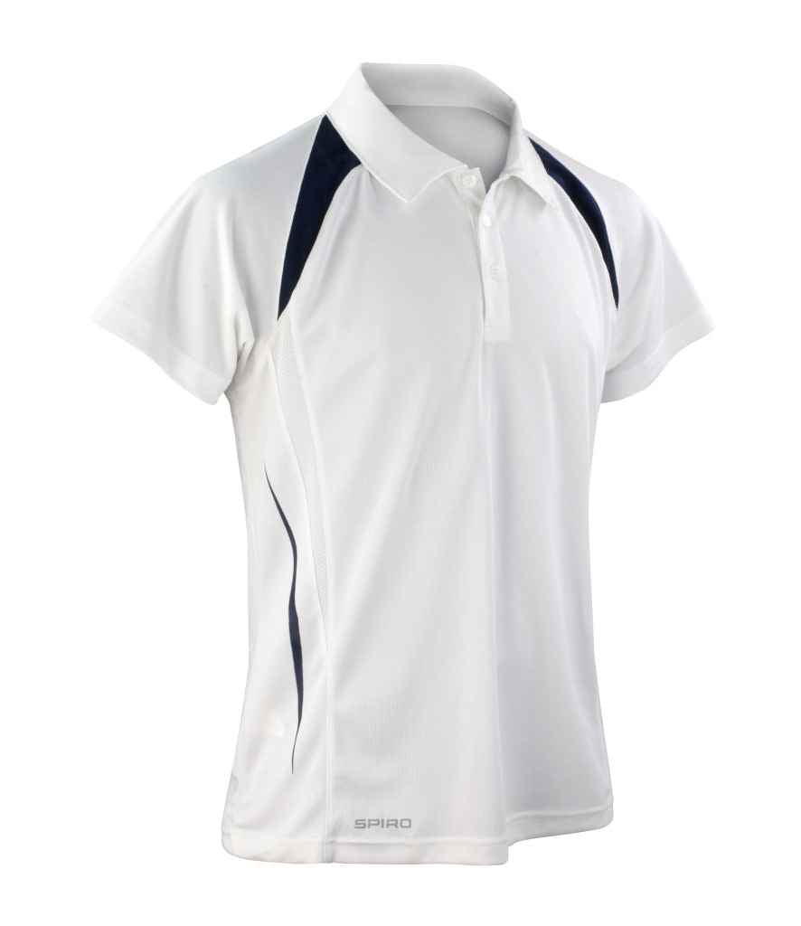 Spiro Team Spirit Polo Shirt - White/Navy (SR177M)