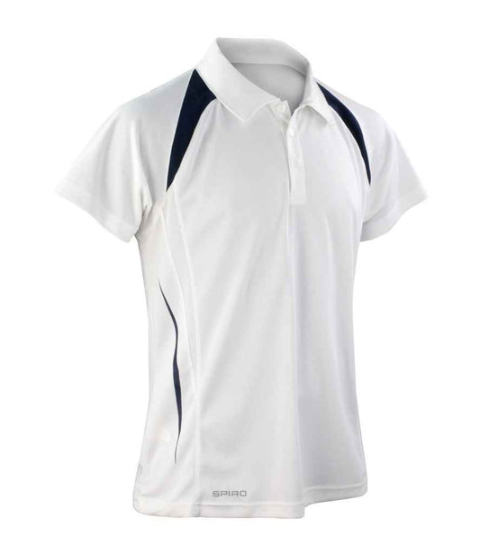 Spiro Team Spirit Polo Shirt - White/Navy (SR177M)