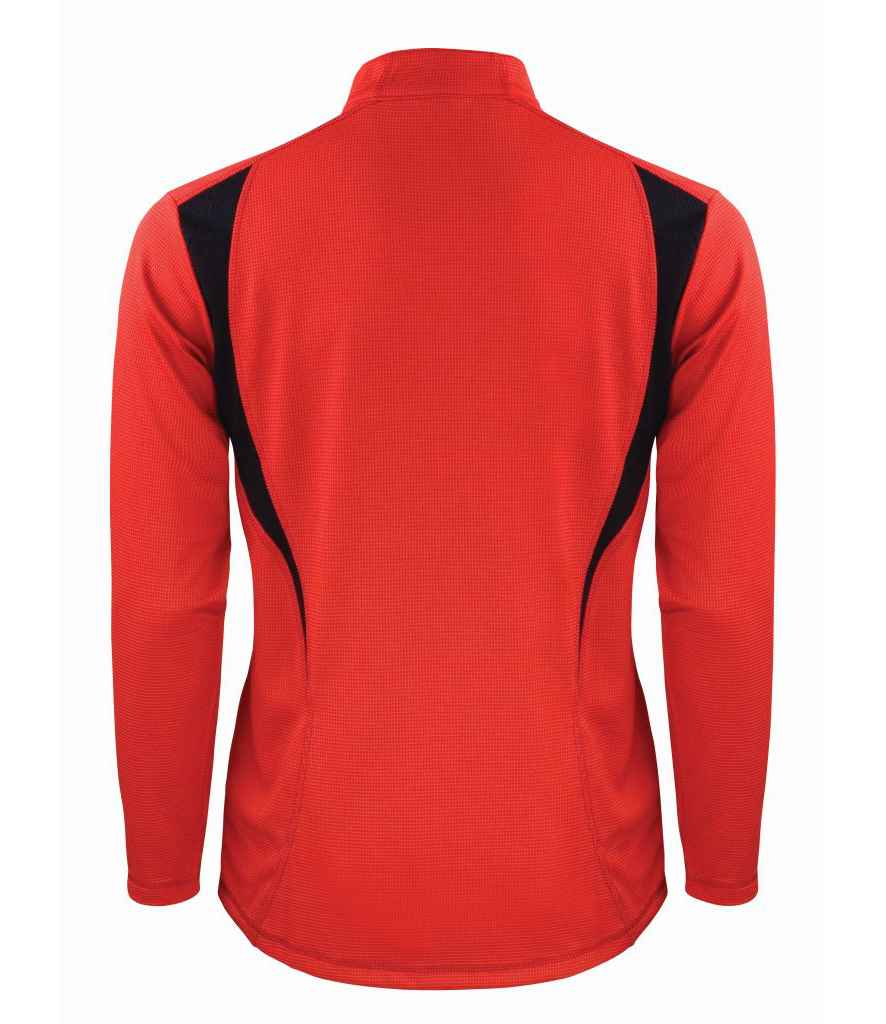 Spiro Unisex Zip Neck Trial Training Top - Red/Black/White (SR178M)