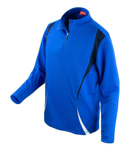 Spiro Unisex Zip Neck Trial Training Top - Royal Blue/Navy/White (SR178M)