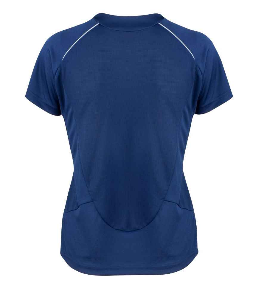 Spiro Ladies Dash Training Shirt - Navy/White (SR182F)