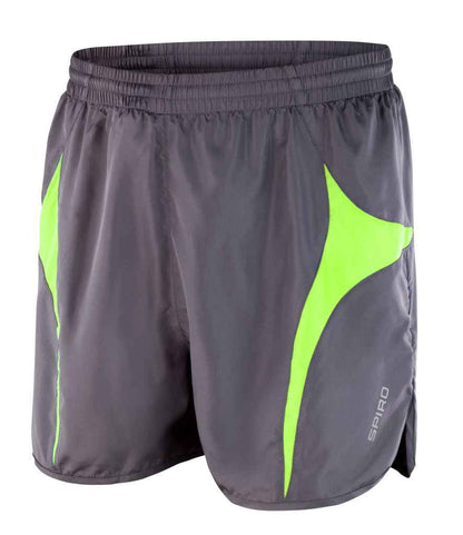 Spiro Micro-Lite Running Shorts - Grey/Lime Green (SR183M)