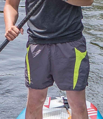 Spiro Micro-Lite Running Shorts - Grey/Lime Green (SR183M)