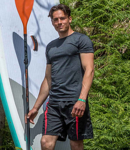 Spiro Micro-Lite Mesh Lined Team Shorts - Black/Red (SR184M)