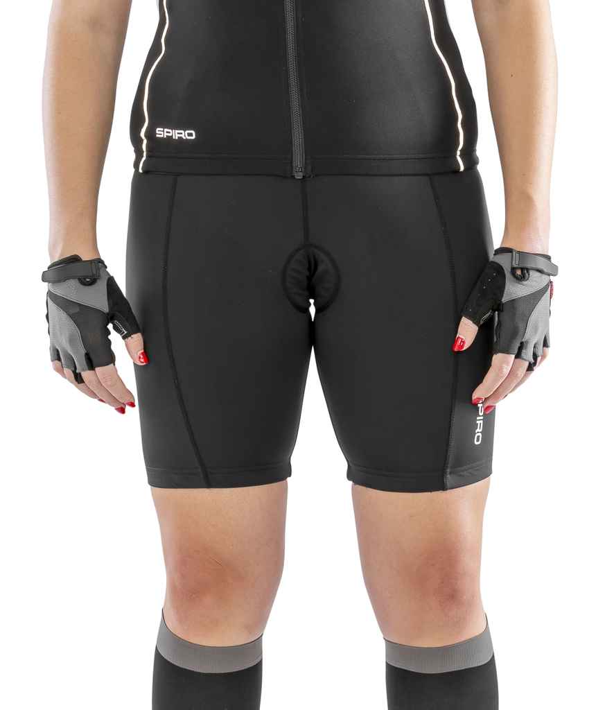 Spiro Ladies Bikewear Padded Shorts - Black (SR187F)