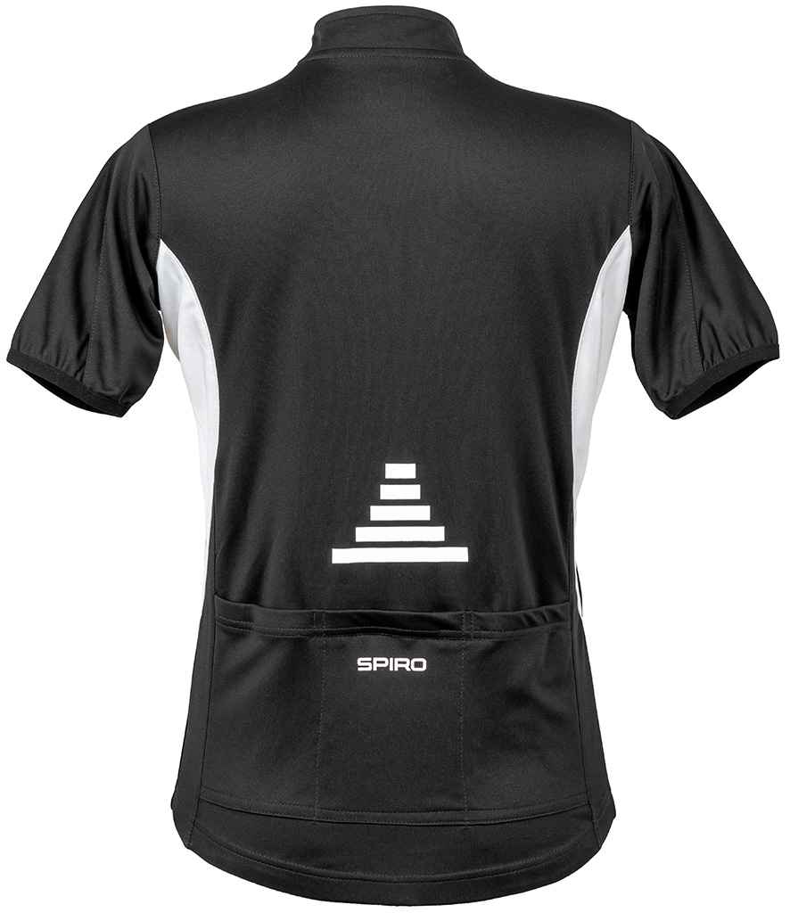 Spiro Ladies Bikewear Top - Black/White (SR188F)