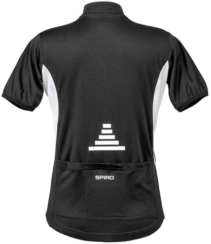 Spiro Ladies Bikewear Top - Black/White (SR188F)