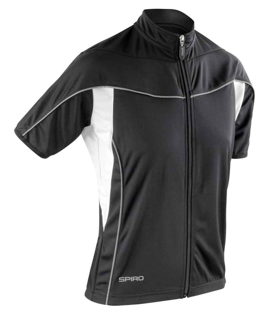 Spiro Ladies Bikewear Top - Black/White (SR188F)