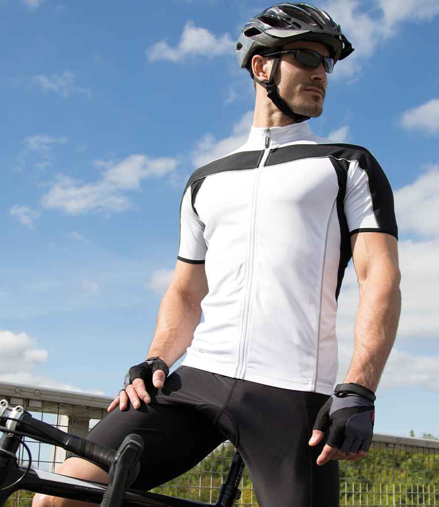 Spiro Bikewear Top - White/Black (SR188M)