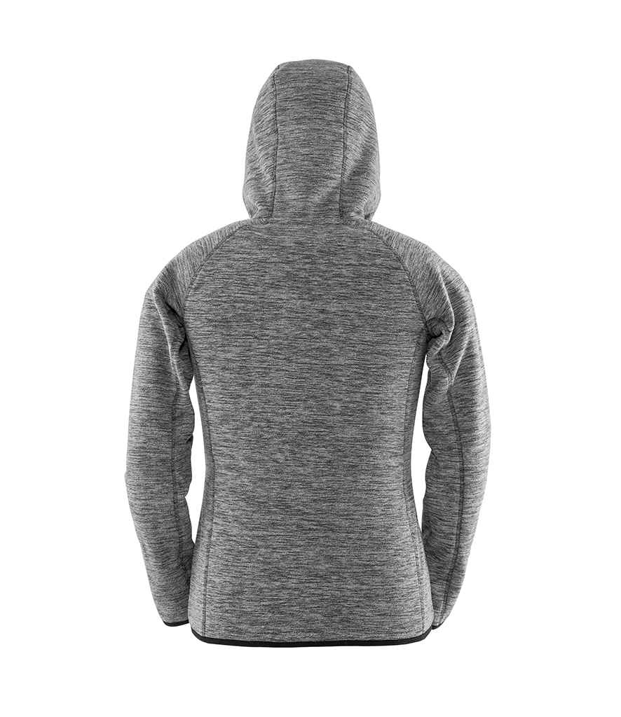 Spiro Ladies Micro Fleece Hoodie - Grey/Black (SR245F)
