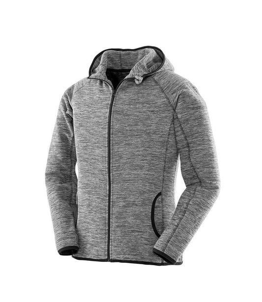 Spiro Ladies Micro Fleece Hoodie - Grey/Black (SR245F)