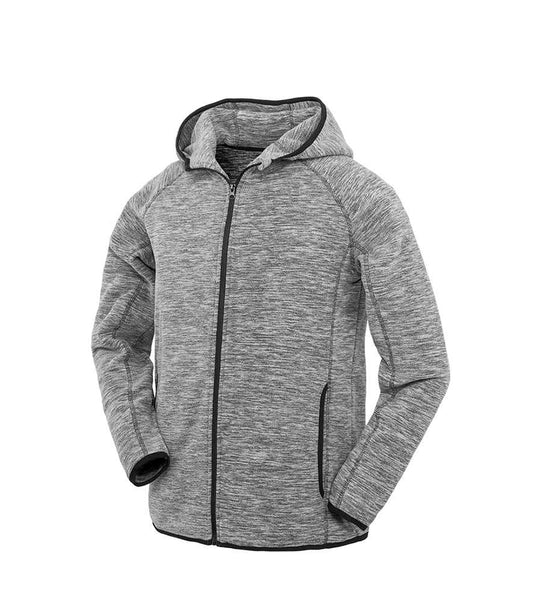 Spiro Micro Fleece Hoodie - Grey/Black (SR245M)