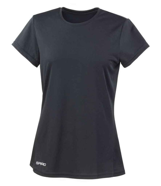 Spiro Ladies Quick Dry Performance T-Shirt - Black (SR253F)