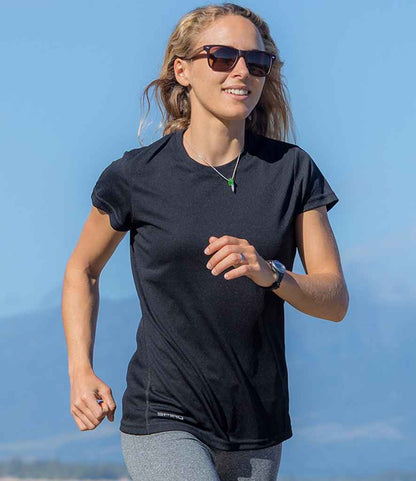 Spiro Ladies Quick Dry Performance T-Shirt - Black (SR253F)