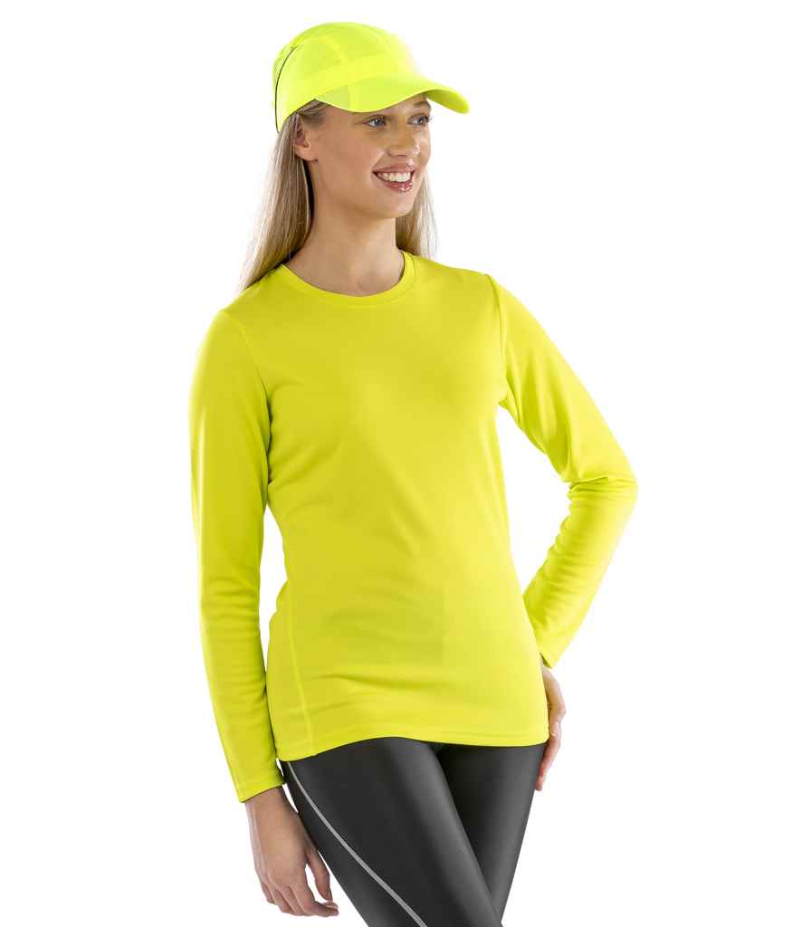 Spiro Ladies Performance Long Sleeve T-Shirt - Lime Green (SR254F)
