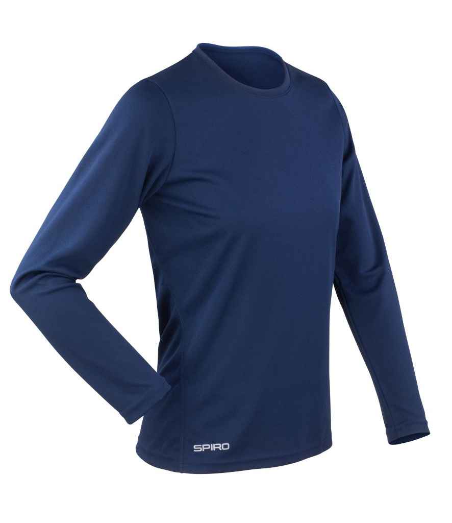 Spiro Ladies Performance Long Sleeve T-Shirt - Navy (SR254F)