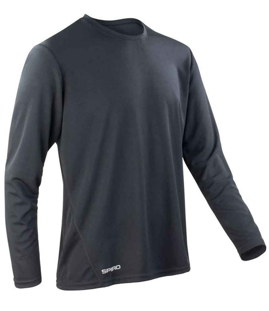 Spiro Performance Long Sleeve T-Shirt - Black (SR254M)