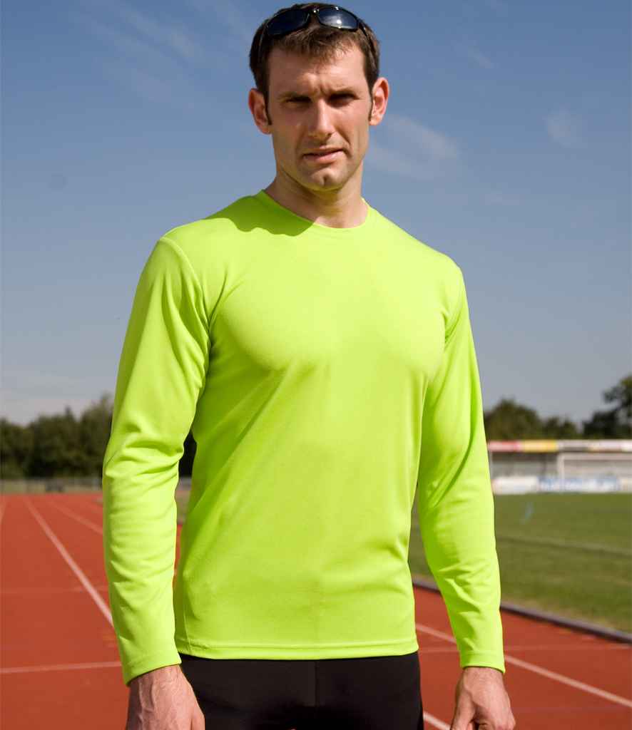 Spiro Performance Long Sleeve T-Shirt - Lime Green (SR254M)