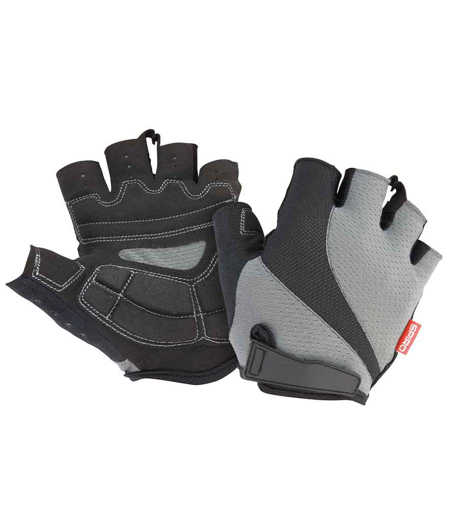 Spiro Fingerless Summer Short Gloves - Grey/Black (SR257M)